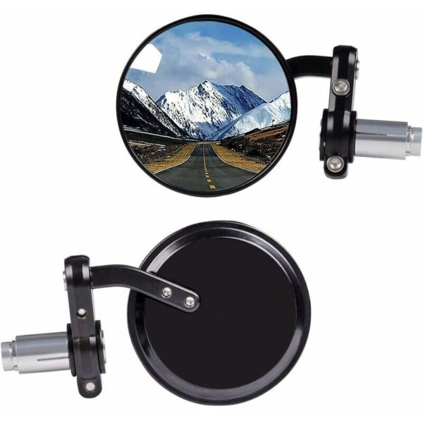 Motorcycle Circular Side Mirrors 7/8' Convex Mirror Handlebar Blind Spot For Harley Davidsons Electric Scooters Bike