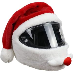 Motorcycle Helmet Cover Santa Claus Moto Funny Crazy Case For Outdoor Custom Full Face Helmet Cover Christmas Xmas Gift, 70 35cm