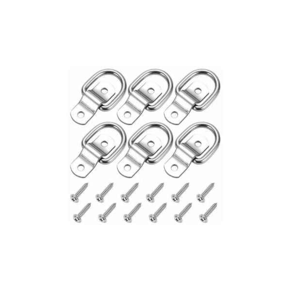 Mounting rings, lashing rings and splint rings, hooks, pull, tie down hooks, butt rings, hooks, pull, tie down, hooking, truck, trailer, car (12pcs)