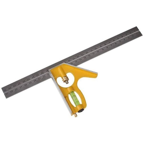 Multi Function Stainless Steel Ruler Adjustable Combination Angle Active Portable Ruler Right Angle Square Ruler Measuring Tools with 300mm Base