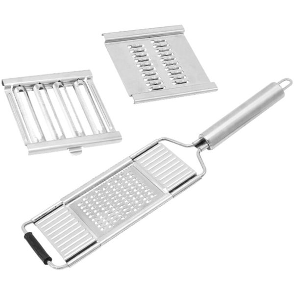 Multi-Functional Vegetable Cutter Stainless Steel Shredder Grater Set Manual Food Chopper Vegetable Slicer Kitchen Adjustable Tools 3pcs