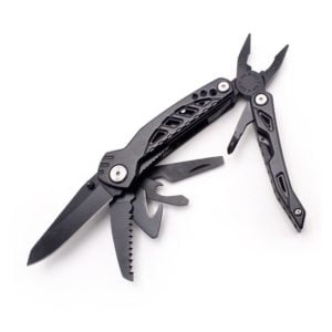 Multi Purpose Tools Pliers 10 in 1 Stainless Steel Multi Tool Knife Outdoor Pocket Knife for Hiking, Camping, Survival (Black)