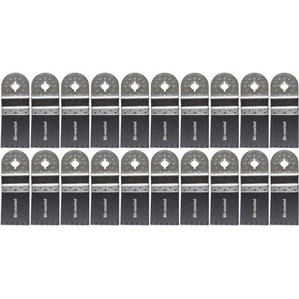 Multi Tool Blades 35mm Wide Bi-Metal For Wood, Plastic And Soft Metals 20 pack