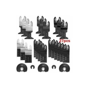 Multi Tool Saw Blade Accessory Kit, 27 Pieces Oscillating Multi Tool Accessories Universal Saw Blades for Fein Multimaster, Dremel, Bosch, Makita,