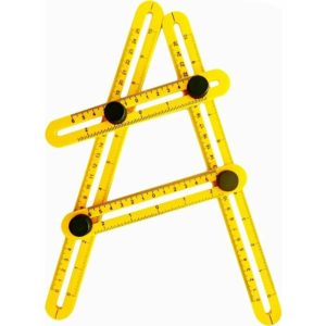 Multi-angle measuring tool, flexible ruler for accurate measurements, yellow