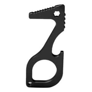 Multi-functional Door Opener Button Pusher No-touching Door Opener Tool with Bottle Opener - Black,Style 2