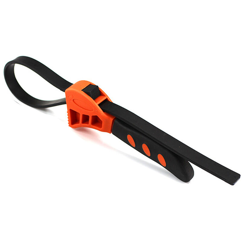 Multi-functional Rubber Belt Wrench Adjustable Spanner Bottle Opener Oil Filter Wrench Car Repair Tool,model: l - model: l
