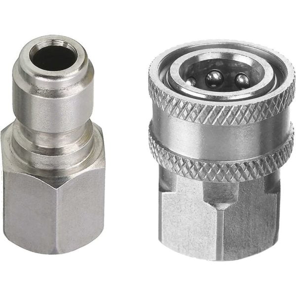 Naxunnn - Pressure Washer Adapter Set, 3/8 Inch Quick Connect Kit, Female Fitting, Stainless Steel, 5000 Psi