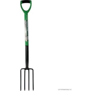 New garden border digging fork gardening pvc handle tool carbon steel 4 tooth
