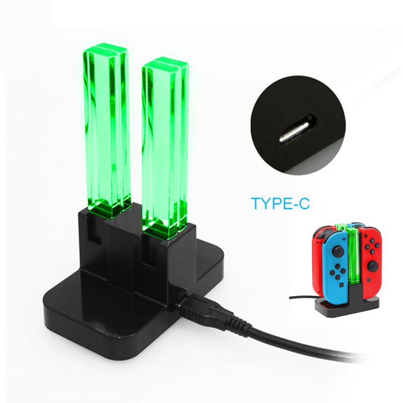 Nintendo Switch Joy-Con Charging Dock Station For 4 Controllers Compatible w/ Switch OLED - Charger Base Remote Accessories Docking Station