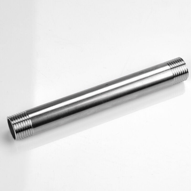 Nipple - Stainless Steel Tube and Pipe Fittings SS304 150mm bsp 1/2 Male x Male Threaded Pipe Fittings (1Pc) (Size : 1/2BSP)