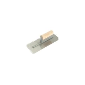Notched Trowel 6mm Square Notches Wooden Handle 11 x 4.1/2in