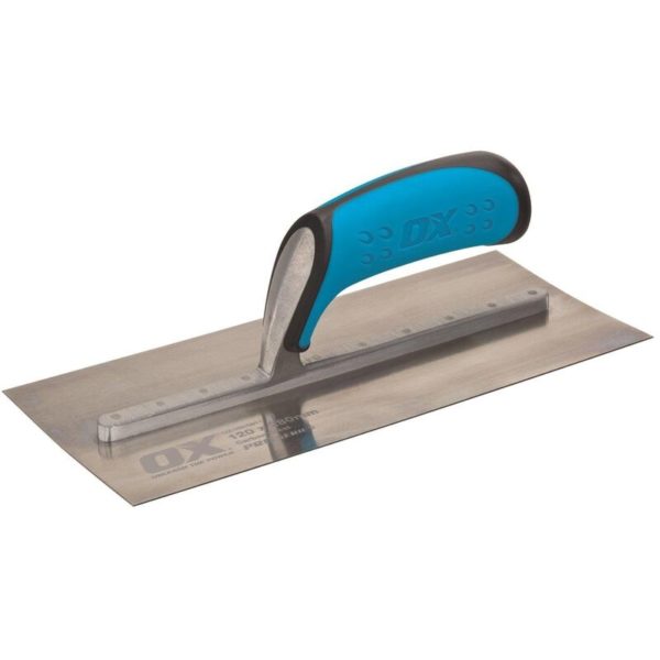 OX - Pro Plasterers Trowel with Duragrip Handle Carbon Steel - 120 x 356mm