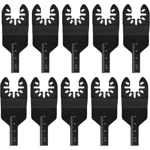 Oscillating Saw Blades Set-10 Pcs Oscillating Saw Blades, Quick Release Oscillating Multi-Tool Blades for Metal Wood(A)