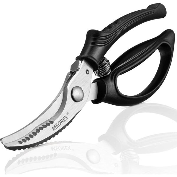 Osqi - Poultry Shears Kitchen Scissors Heavy Duty with Safety Lock - Anti-Rust Stainless Steel Cooking Scissors with Anti-Slip Soft Grip Handle for