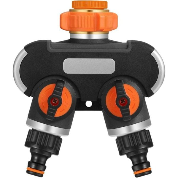 Other Faucets Accessories 2-Way Watering Distributor, Garden Hose Splitter, Garden Hose Connector, Adjustable Water Flow, Ideal for Outdoor Faucet