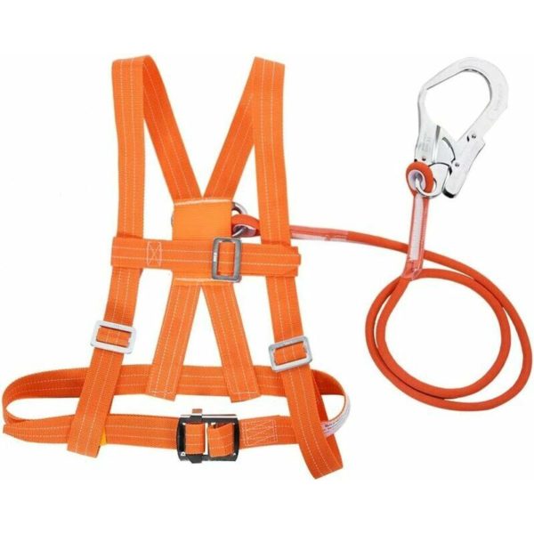 Outdoor Climbing Harness, Half Body Adjustable Safety Belt Outdoor Climbing Harness for Aerial Work(BIG 1.6m)