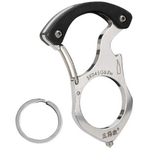 Outdoor Multi-tool Key Chain Ring Camping Survival Tool Carabiner Glass Breaker,model:Black - model:Black