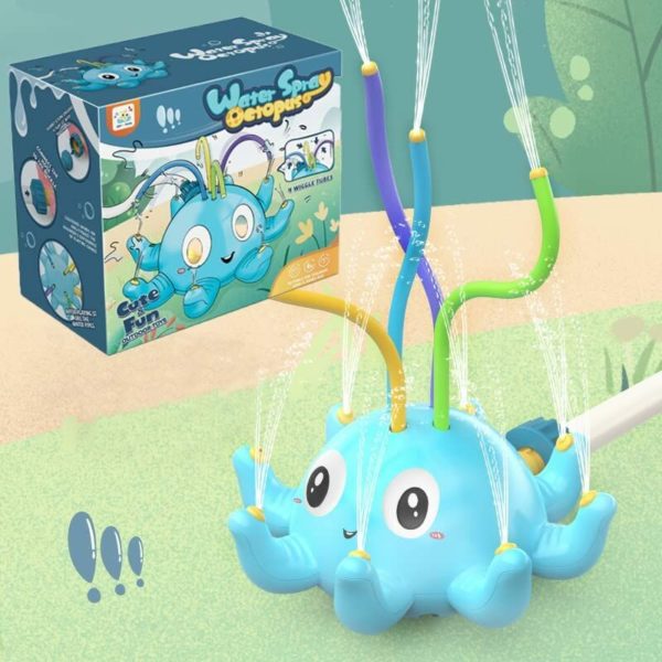 Outdoor Sprinkler for Kids Summer Water Spray Toy Octopus Wiggles Toy Compatible with 3/4in Garden Hose