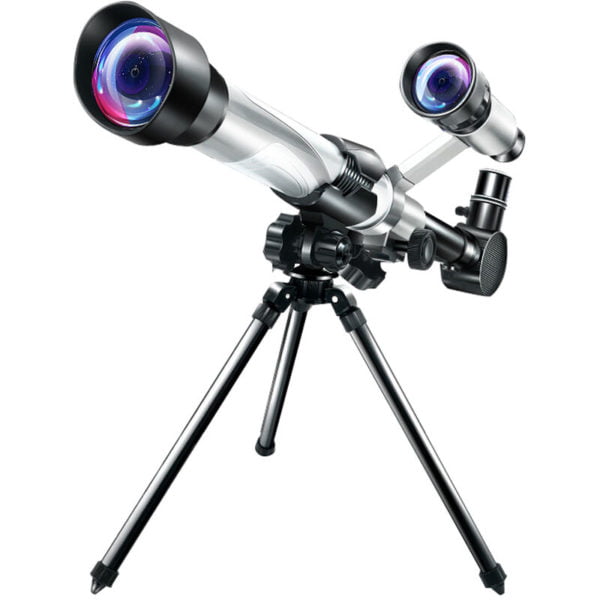 Outdoor Telescope High Clear Astronomical Refracting Telescope Science Teaching Toy with 20X 30X 40X Magnification Eyepieces Tripod for Kids Children