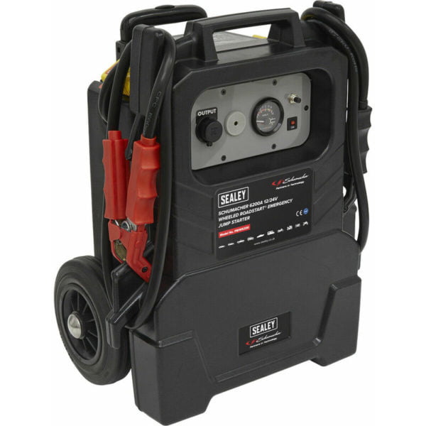 PREMIUM 6200A Wheeled Emergency Jump Starter - 1500hp Vehicles - 12V / 14V