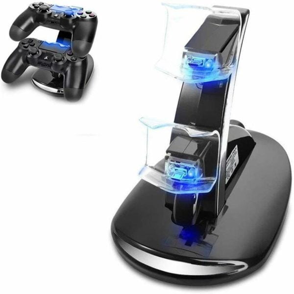 PS4 Controller Charging Station Charger, Docking Station Charger Holder with usb Cable and led for Sony Playstation 4 / PS4 Slim / PS4 Pro Game
