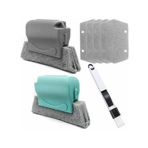 Pack Creative Gap Groove Cleaning Brushes with 4 Pieces of Replacement Cleaning Cloth and 1 Multi-Function Shovel Cleaning Brushes, Crevice Cleaning