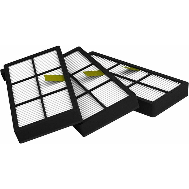 Pack of 3 filters Compatible with Roomba 800 and 900. Replacement kit for 8 and 9 series filters. Replacement part with three filters
