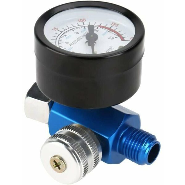 Paint Gun Pressure Gauge Air Compressor with Pressure Gauge - Paint Gun Precision Regulator Gauge Air Flow for Spray Guns and Pneumatic Tools
