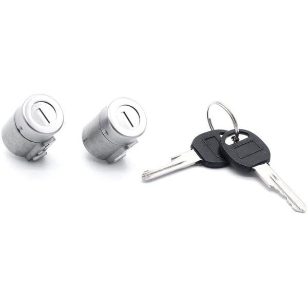 Pair Set Door Lock Cylinder Kit with Keys Replacement for gmc Chevy C1500 K1500 Tahoe Yukon
