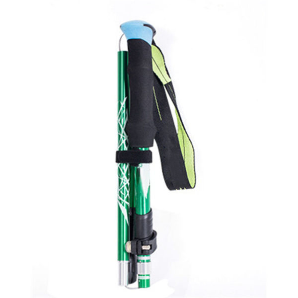 Pair of adjustable telescopic Nordic walking poles - various colors to choose from (short, green)