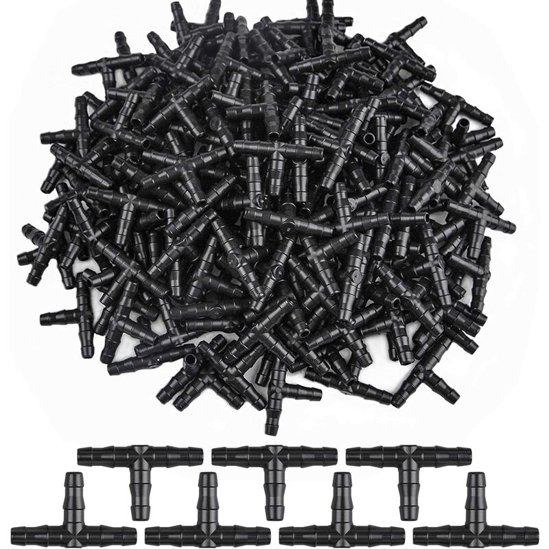 Parts & Fittings 300 Pcs 3 Way Tee Connectors Three To Barbed Dripper Sprinkler Connector t Connector Adapter Tube Garden Hose Connector Sprinkler