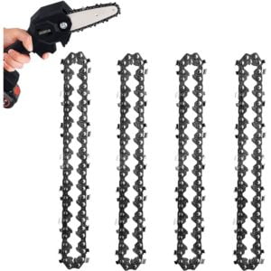 Pcs 4 Inch Mini Cordless Electric Chainsaw Saw Chain for cutting tree branches for pruning yard work in the garden