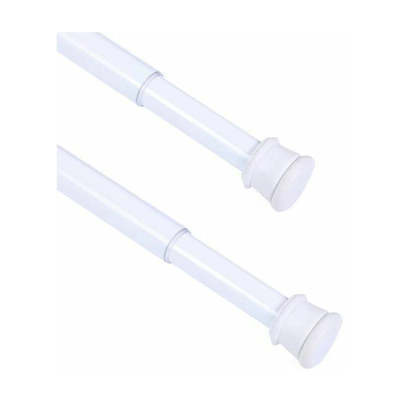 Pcs Extendable Curtain Rod, 30-50cm Telescopic Shower Curtain Rod Adjustable Extendable Spring Tension Rods for DIY Projects, Assembly without Screws