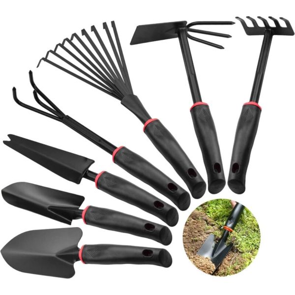 Pcs Gardening Tools Set, Cultivator Rake Shovel Non-Slip Gardening Transplanters Flower Rake Seedling Pruning for Transplanting and Maintenance