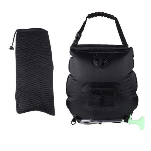 Perle Raregb - Solar Energy Collection Shower Bag Portable Shower Bag Camping Shower Bag 20L Black Bath Water Bag