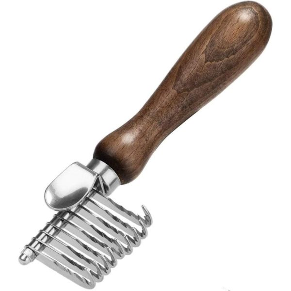 Pet Grooming Tool, Dog Cat Dematting Comb with Safe Stainless Steel Blade Fur Rake Brush Long and Medium Hair