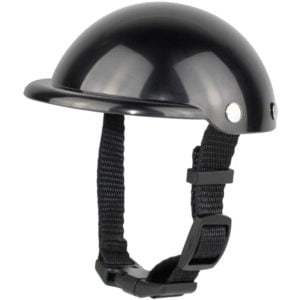 Pet Helmet Caps for Small Puppy Dogs Cats Motorcycle Cycling Hat,Black,Medium - Black,Medium
