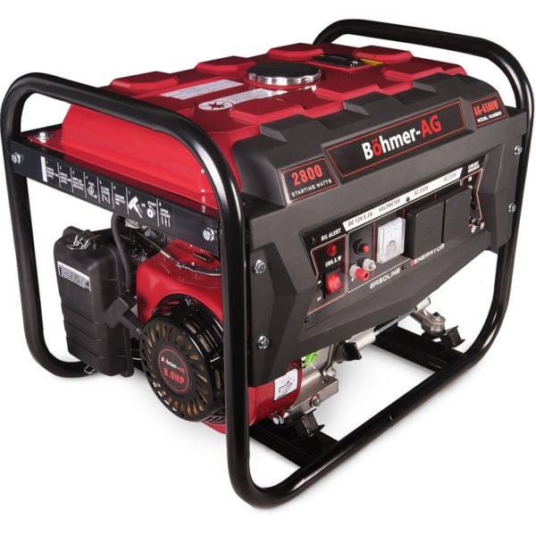 Petrol Generator BOHMER-AG 6500W - 2800w Recoil Start 3.4 kVA 8Hp 4-Stroke OHV Engine for Quiet Portable Backup / Camping Power - 2 Year Warranty