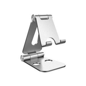 Phone Holder, Tablet Stand, Dock Holder Compatible for Mobile Phone, Accessories, Desk, Other Smartphones Aluminum - Silver