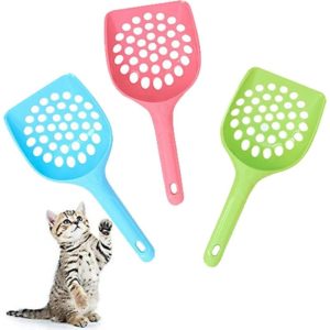 Pieces Cat Litter Shovel Pet Cat Litter Box Shovel Dog Poop Catcher S Pet Clean Cleaning Supplies (Small Hole)