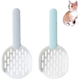 Pieces Cat Sand Shovel, Cat Litter Scooper, Litter Shovel, ABS Material, Durable and Easy to Clean, with Deep Shovel and Hidden Hook, for Cat and Cat