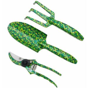 Pieces Gardening Tools for Women with Green Print Include Pruners Rakes Shovels for Gardening Gift