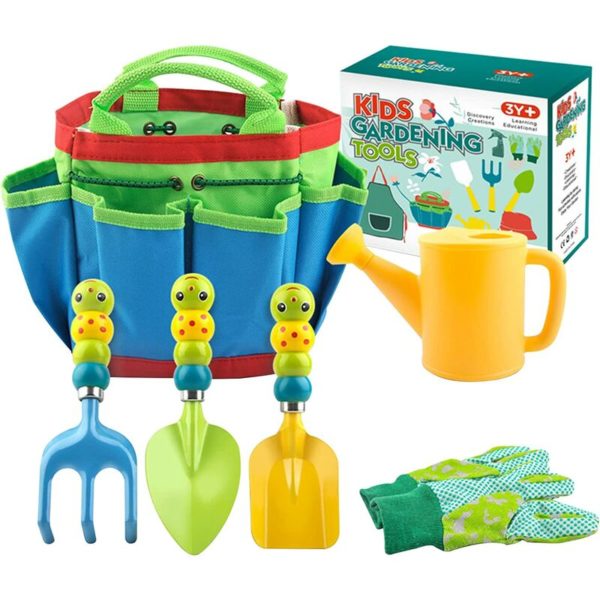 Pieces Kids Gardening Tools, Kids Gardening Tools, Kids Garden Toy with Watering Can, Gloves, Rake, Shovel, Gardening Tool Set Kids Gardening 2 Years