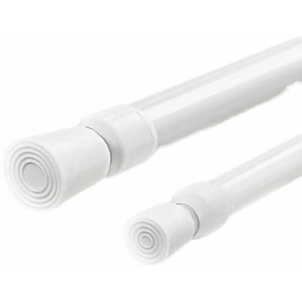 Pieces Telescopic Curtain Rod, Screwless or Drill-Free Mount, Stainless Steel Window Bar, for Window Cabinet Bars Rod Shower Rod (White 50- 90cm)