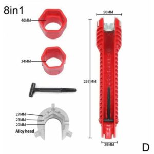 Pipe Wrench Multi-Purpose Faucet Wrench, Faucet And Sink Installer Tool,Plumbing Spanner Wrench Plumbing Tools For Toilet Bowl/Sink/Bathroom/Kitchen