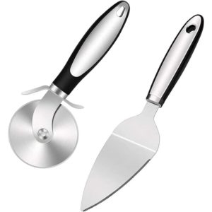 Pizza Cutter Set, Pizza Cutter, Professional Pizza Cutter, Pizza Cutter Pizza Shovel, Pizza Knife with Stainless Steel Blade, Ergonomic PP Material