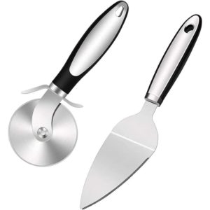 Pizza Cutter Set, Pizza Cutter, Professional Pizza Cutter, Pizza Cutter Pizza Shovel, Pizza Knife with Stainless Steel Blade, Ergonomic pp Material