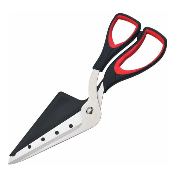 Pizza Cutters Pizza Scissors, Pizza Cutter with Shovel, Food Grade Stainless Steel Sharp Blade and Soft Handle, Multifunctional Kitchen Scissors,