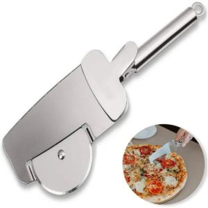 Pizza Wheel, 4 in 1 Pizza Cutter Multifunction Pizza Knife, Food Grade Stainless Steel Pizza Cutter Pizza Cutter, Pizza Shovel, Dishwasher Safe
